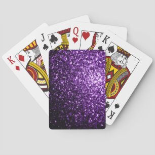 Baralho Roxo escuro falso brilho glitter faíscas