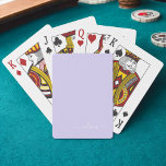 Baralho Roxo Lavanda Moderno Nome Monograma Feminino em Le<br><div class="desc">Cartas de Baralho com Nome Monograma Simples Roxo Lavanda. Isso faz o presente perfeito para alguém que ama luxo e estilos chiques em datas como 16 anos,  casamento,  chá de noiva,  aniversário de casamento,  chá de bebê ou despedida de solteira.</div>