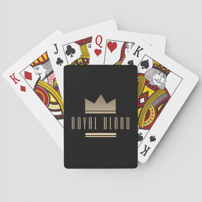 Baralho Royal Blood, Dourada Coroa Rei (Verso)