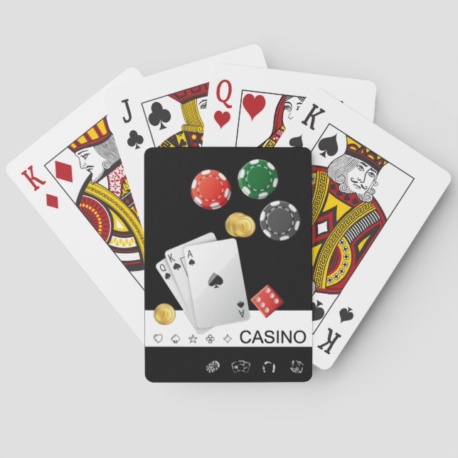 Baralho Royal Flush Classic Play Cards Preto Fundo (Verso)