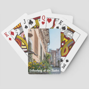 Baralho Rua colorida em Rothenburg ob der Tauber