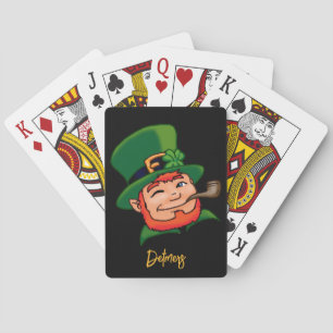Baralho Rua de Leprechaun Personalizada. Cartões de jogo d