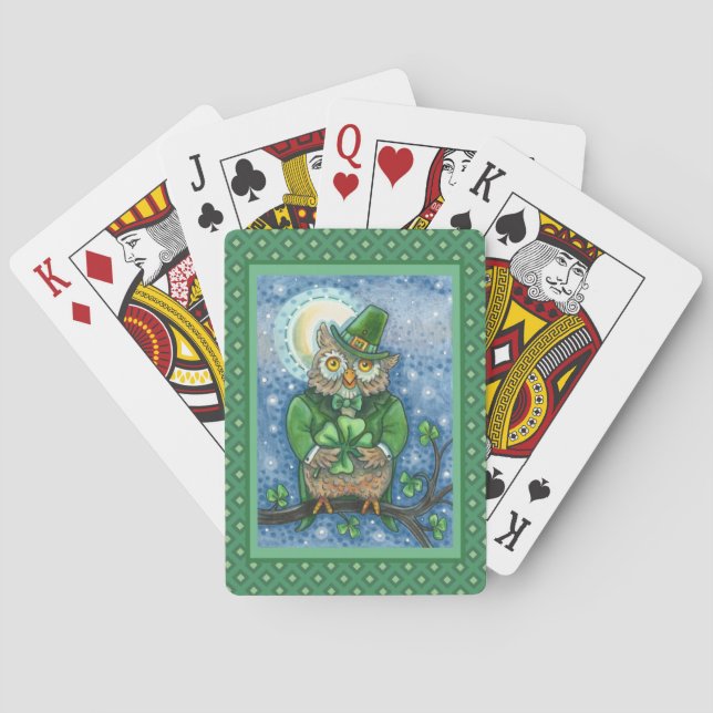 BARALHO RUAS. PATRICK DAY OWL, 4 LEAF CLOVER LEPRECHAUN (Verso)