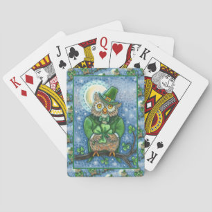 BARALHO RUAS. PATRICK DAY OWL, 4 LEAF CLOVER LEPRECHAUN