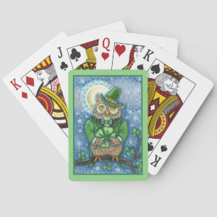 BARALHO RUAS. PATRICK DAY OWL, 4 LEAF CLOVER LEPRECHAUN