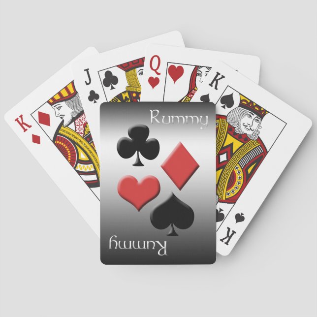 Baralho Rummy-Silver Metal Look (Verso)