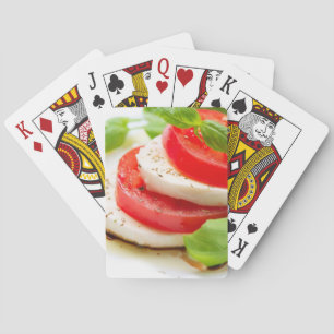 Baralho Salada de Caprese. Fatias do tomate e da mussarela