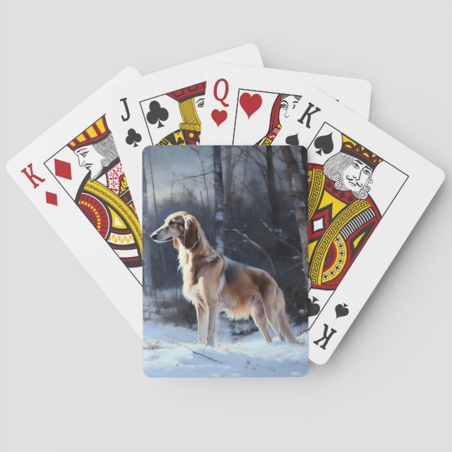 Baralho Saluki Deixe Nevar Natal (Verso)