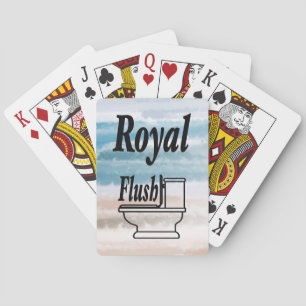 Baralho Sandy Beach Ocean Waves Abstrato Watercolor