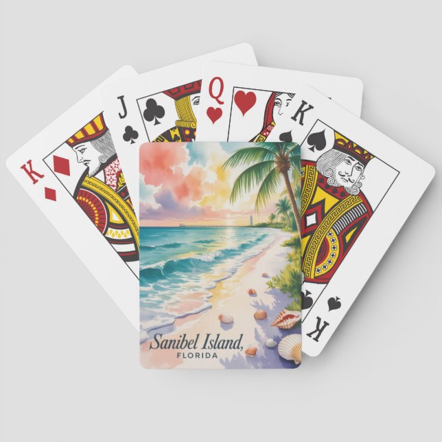Baralho Sanibel Island Flórida (Verso)