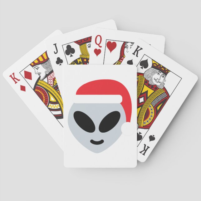 Baralho santa claus alienígena emoji (Verso)