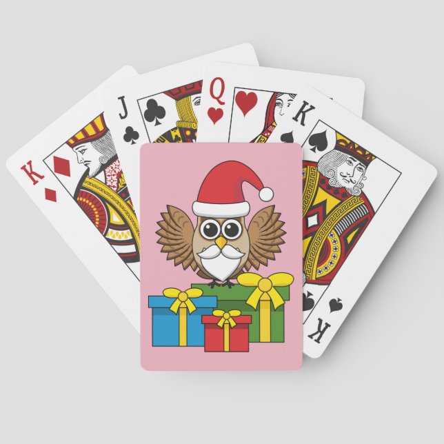 Baralho Santa Claus Owl com Presentes (Verso)