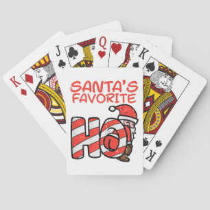 Baralho Santas Favoritas Engraçadas Adultos de Natal