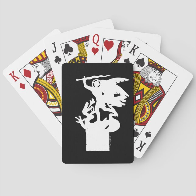 Baralho Santo Michael e Dragon (em branco) (Verso)