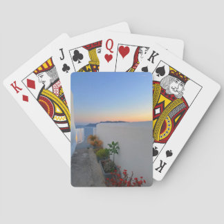 Baralho Santorini Grécia Street Vegetal Sunset