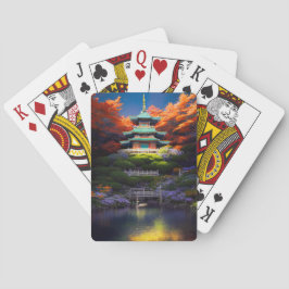 Baralho Santuário Com Telhado De Azure