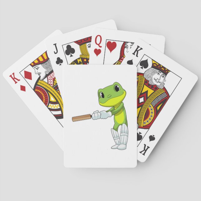 Baralho Sapo no Cricket com morcego de Cricket (Verso)