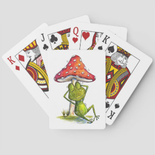 Baralho Sapo suspirando sob um banheiro