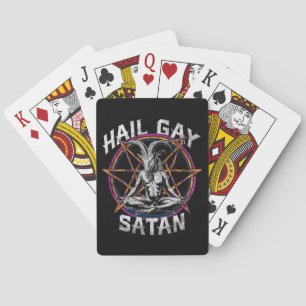 Baralho Satã de granizo engraçada Gay LGBT Gótico Baphomet