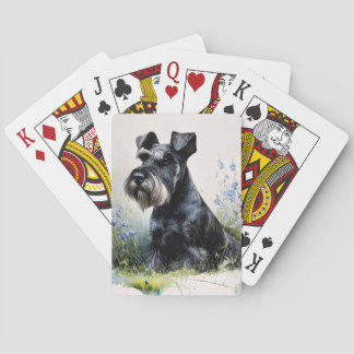 Baralho Schnauzer em Aquarela