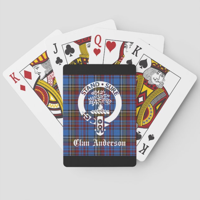 Baralho Scottish Clan Anderson Crest & Tartan (Verso)