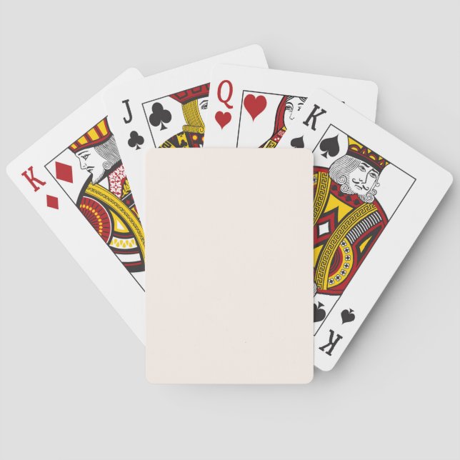 Baralho Seashell White FFF5EE - Opção para adicionar nome (Verso)