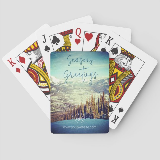 Baralho Seasons Saudações Foto Personalizada (Verso)