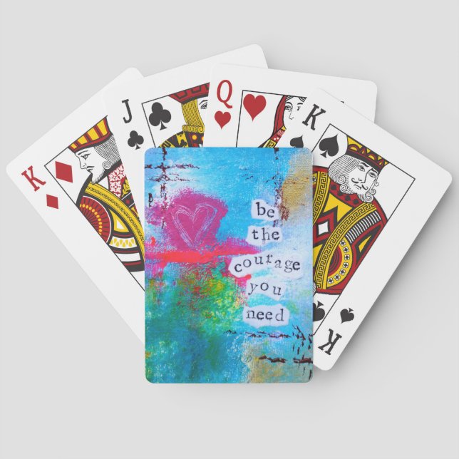 Baralho Seja a coragem que você precisa a plataforma de (Verso)