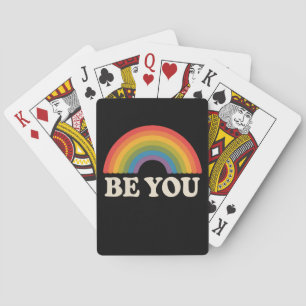 Baralho Seja você Gay Orgulho LGBTQ LGBTQ Ally Rainbow Ret