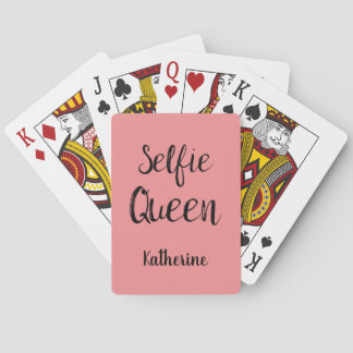 Baralho Selfie Queen Name Personalised Coral Orange
