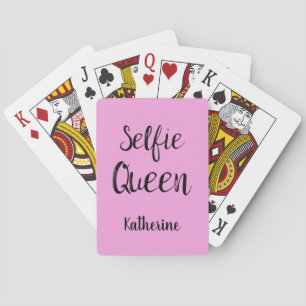 Baralho Selfie Queen Name Personalised Pink