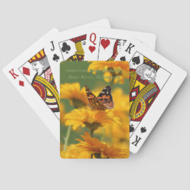 Baralho Senhora americana Borboleta no Heliopsis