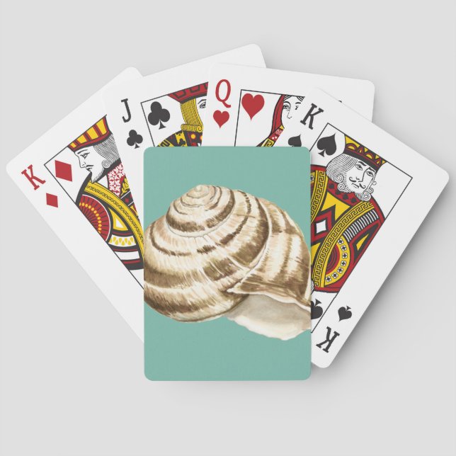Baralho Sepia Striped Shell em Teal (Verso)