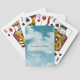 Baralho Serene Horizon Sonha Aquarela Azul e Branco