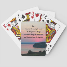 Baralho Serenity Prayer Pink Seascape Sunset