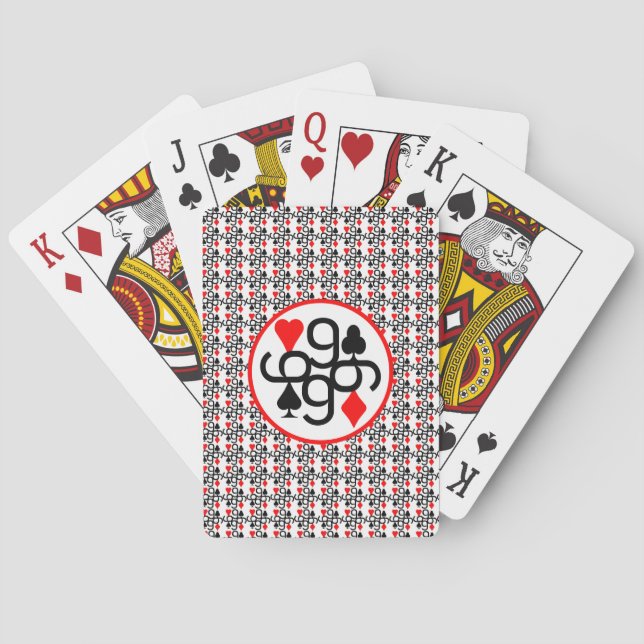 BARALHO SERIE POKER CARTA 9 TAZA VERMELHA E PRETA (Verso)