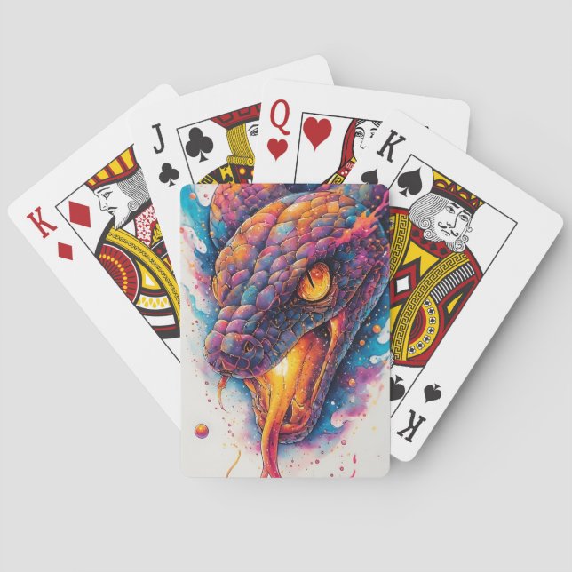 Baralho Serpente Cósmico Vivo Com Espaço Expansivo (Verso)
