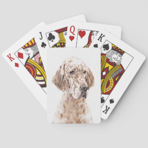 Baralho Setter Inglês Laranja Belton - Pintura de Cão