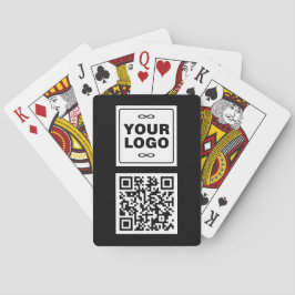 Baralho Seu Logotipo - Quadrado - Fundo BRANCO + código QR