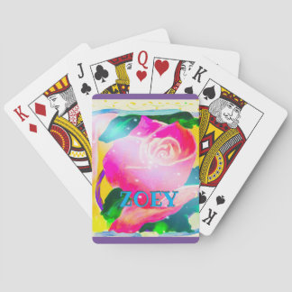 Baralho Seu nome com sombra da gota, feixes da estrela