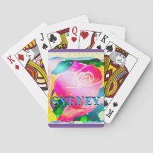 Seu nome com sombra da gota, feixes da estrela