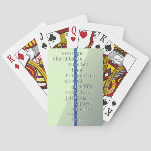 Baralho Seu nome ou mensagem com palavras cruzadas? Verde