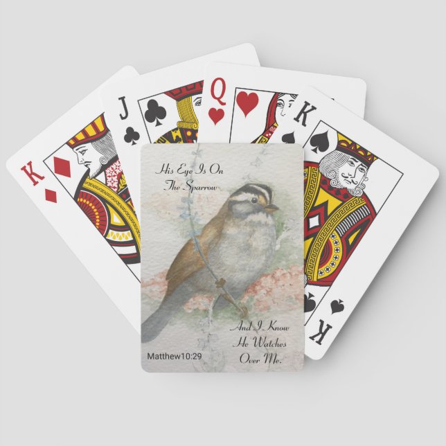 Baralho Seu Olho Está Na Citação De Bíblia De Espantalho (Verso)