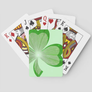 Baralho Shamrock — Grandes cartas de jogar verde