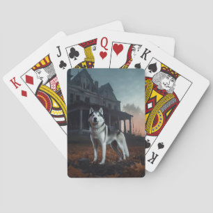 Baralho Siberian Husky Halloween Assustador