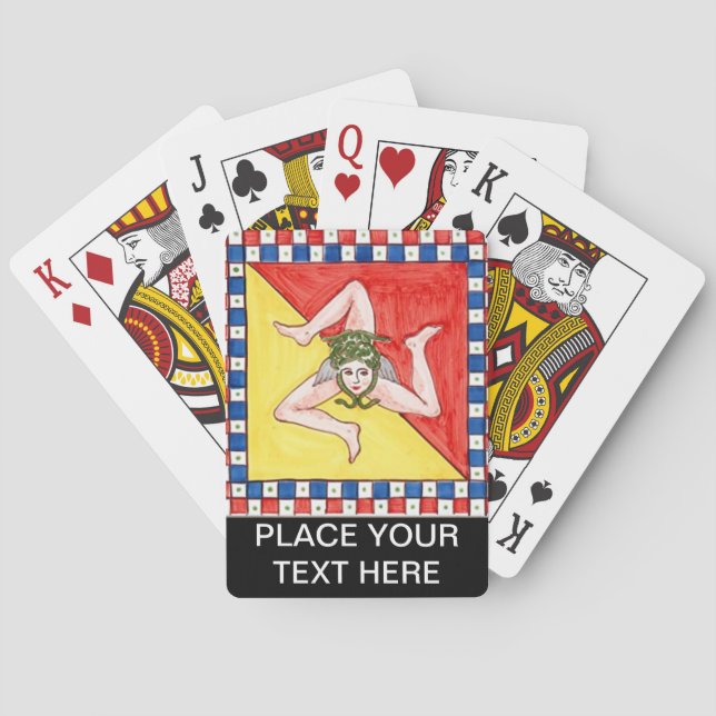 Baralho Sicily Trinacria Medusa PERSONALIZADA (Verso)