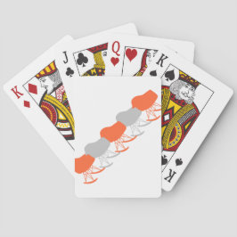 Baralho Silhouette de padrão da Cinza do século médio