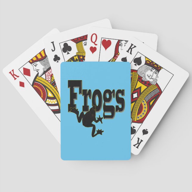 Baralho Silhueta de um Sapo subindo para os Sapos da palav (Verso)