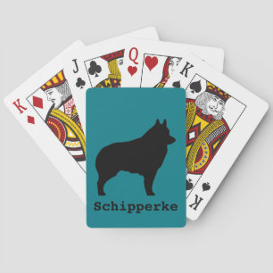 Baralho Silhueta do cão do Schipperke