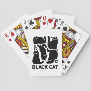 Baralho Silhuettes de Gato Negro - Design de Felino Cinto